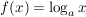 $ f(x) = \log_a x $